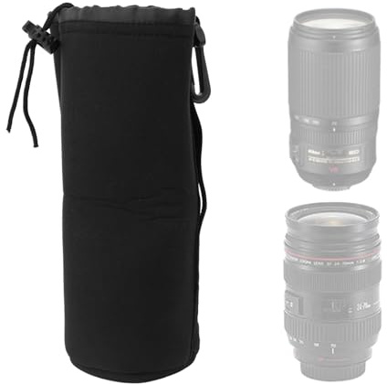 Plyisty Conteneur D'objectif D'appareil Photo, Pochette de Sac D'objectif avec Crochet, pour AE S VR 70-300 Mm F/4 pour EF 24-70 Mm F/2,8L USM Sac de Pochette pour étui D'objectif
