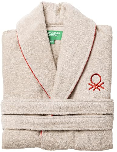 Badrock M/L 360GSM 100% bomull beige regnbåge Benetton, Beige, M-L