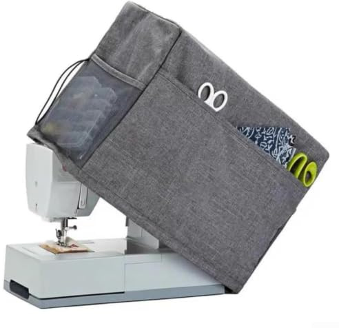 Funda protectora plegable para máquina de coser, cubierta protectora de tela Oxford, con bolsillos de almacenamiento, cubierta a prueba de polvo para máquina de coser, accesorio para máquina de coser