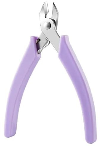 Purple Manicure Nail Pliers for Rhinestones Gems Picker Removal Wire Cutter Nail Unloading Nippers Chain Scissors Nail Art Tool Durable All Purpose Tool Nail Art Accessories