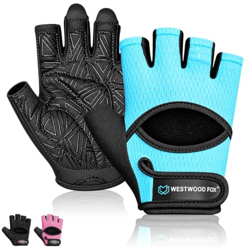 WESTWOOD FOX Gants de sport pour homme et femme – Gants d'haltérophilie, de fitness, de cyclisme et d'entraînement avec rembourrage épais, protection complète de la paume, poignée antidérapante