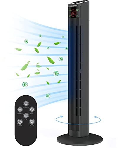 Senelux Tower Fan 36 Oscillating Fan with Remote Control- Quiet Cooling Fan with 3 Modes & 3 Speeds- for Bedroom, Home & Office