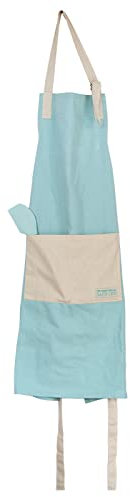 The Great British Bake Off Apron for Women & Men, with Pockets, 100% Cotton with Adjustable Strap & Official GBBO Logo, Baking Gifts for Star Baker, Signature Duck Egg Blue, One Size Fits All