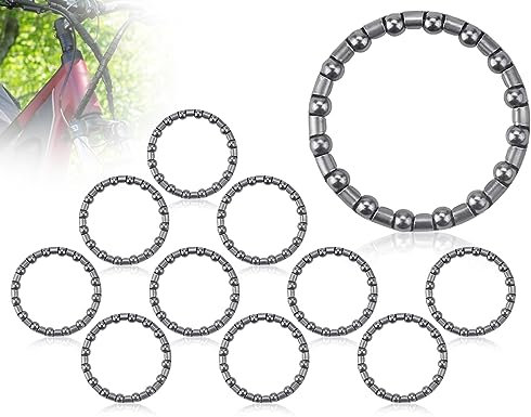 10 pièces pièces de vélo roulement à billes casque de vélo anneau à billes entretoise 1 1/8 pouce anneau à billes cage de roue avant roulement à billes 37mm pour casque roulement de tête de vélo