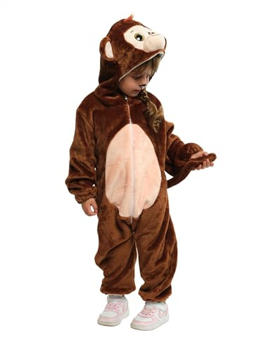 Rubies Disfraz Mono Jungla para niños y niñas, Jumpsuit con capucha y cola, Oficial Carnaval, Halloween, Fiestas y cumpleaños