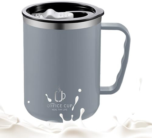 Holdes Mug de Voyage Classique - 500 ML - Gobelet Isotherme - avec Couvercle Anti-Fuite - avec Couvercle et poignée - en Acier Inoxydable - pour Le thé