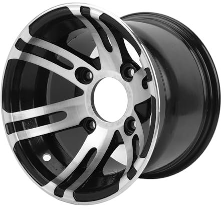 Klanata Llanta de aleación de Aluminio de Alta Resistencia de 10 Pulgadas, Rueda Universal para vehículos Todo Terreno, Karts y quads (Rueda Trasera)