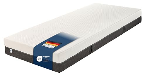 Irisette Selin ortopedisk 7 zoner, 1 000 dunficka, fjädermadrass, hårdhet 2 (mjuk), 140 x 200 cm, Oeko-Tex-certifierad, tillverkad i Tyskland