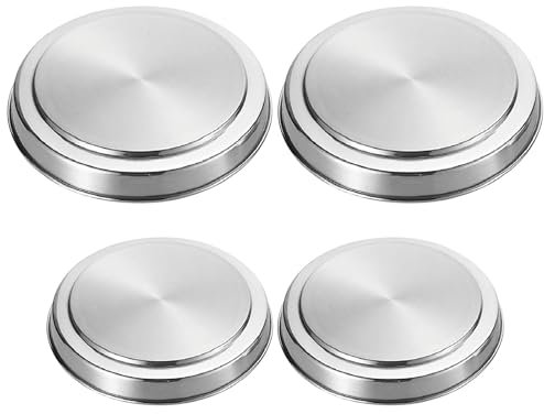 Placas de cubierta para hornillo eléctrico – 4 piezas de acero inoxidable – Tapa de quemador, resistente a la corrosión – Cocina – Accesorios para la protección de la zona de cocción