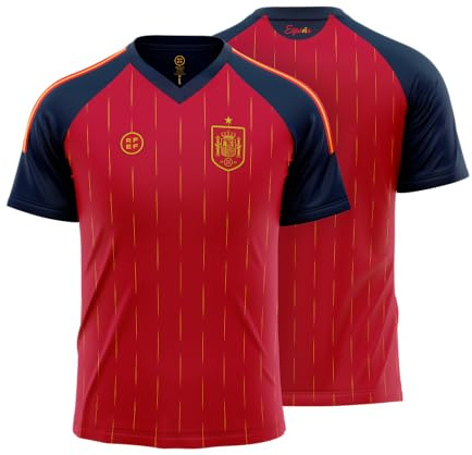 RFEF - Réplica Oficial Camiseta de la Selección Española de Fútbol Hombre - Primera Equipación España 2026-100% Poliester Transpirable - Adulto Unisex