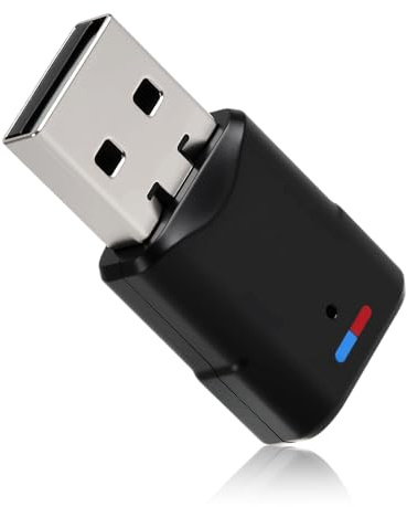 Adattatore USB Bluetooth 5.3 per PS4/PS5/PC/Switch Console, Audio Dongle Bluetooth 5.3 Chiavetta Adattatore USB 3 Mbit/s Trasmettitore Ricevitore Bluetooth Bassa Latenza per Windows/Cuffie