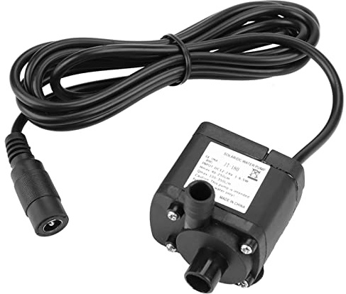 Cloimei Bomba de agua CC sin escobillas, 24 V, alto flujo, 350 L/H, mini bomba de agua de bajo ruido para calentador de agua solar, pecera, refrigeración por computadora, carcasa d
