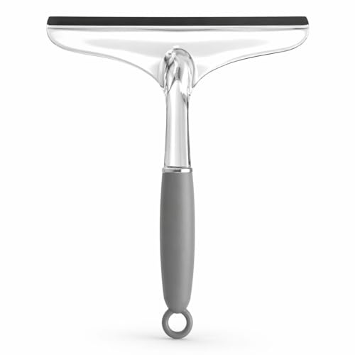 Tergivetro Doccia professionale 25,5 cm – Spatola Lava Vetri Senza Aloni con Lama in Gomma, Tergivetro Bagno per Box Doccia, Vetri, Specchi e Piastrelle, Impugnatura Ergonomica Antiscivolo