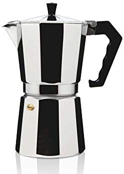 HAEGER Moka Pot 9 - Cafetera Italiana para Uso en Todos los Elementos de Calefacción Excepto Inducción, Capacidad 9 Tazas