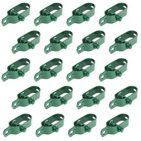 Linxor - Lot de 20 tendeurs en Acier galvanisé plastifié N°2 pour Fil de Grillage ou Autre - Vert