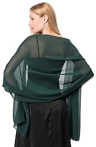 Cckuu Women Chiffon Scarves Elegant Big Size Lightweight Fashion Scarves Shawl Wraps for Spring Autumn Wedding Party