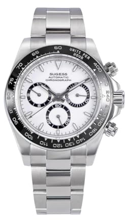 NIADI Sugess Automatische mechanische Chronograph Tauchen Herren Uhren 7750 Uhrwerk Armbanduhren Wasserdicht Multifunktionale Armbanduhr, Farbe 7