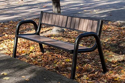 Parkbank Spartan WPC Gartenbank Parkbank Mercurius 185 cm Länge,Gestell Metall Outdoor