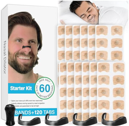 Audasi Cerotti Nasali Magnetici, 120 Pezzi Cerotto Naso Magnetico Striscia Nasale Magnetica Dilatatore Nasale Magnetico Cerotti Nasali Antirussamento Bottles