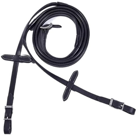 LXLAEOANG Pferde Zügel Rindsleder-Einzelzügel, Wasserzügel, Pferdezügel, rutschfeste Lederzügel, Geschirrzubehör