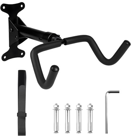 Porta Bici da Muro - Appendi Bici da Muro - Supporto Bici da Muro, Portata di 30 kg, 360° Girevole ed Estraibile, Pieghevole a 90°, Protezione in Schiuma EVA Spessa 8 mm, Adatto per Bici da Corsa, MTB
