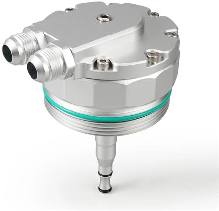 YIJIAVSX Tankdeckel Halteband Für B&MW M52 M54 E36 E46 E39 E60 E61 X3 X5 Z3 Z4 Ölfilterkappe Ölkühler Cap11421744000 11421741000(Silber)