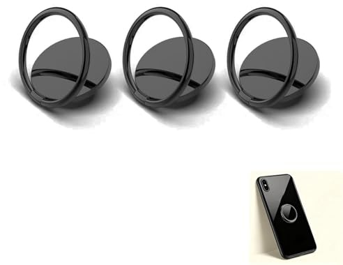 3 Stück Handy Ringhalter, HandyRing Smartphone Fingerhalterung 360 Grad Drehung Universal Handy Halterung Finger-Ring Ständer für alle Smartphones Handyringhalterung Finger Ultradünner Ring Ständer
