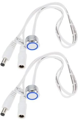 eMagTech 2 PCS Strip Touch Dimming Switch with Male & Female 24V/12V 17.5mm Suitable for LED Strip