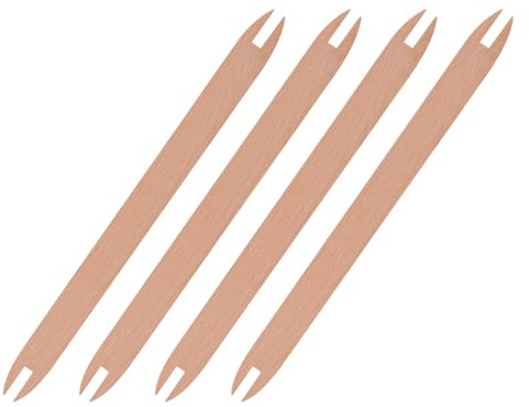 PRETYZOOM Navettes de Tissage en Bois 4pcs pour DIY Bords Finement Polis, Augmentation Vitesse de Tissage, Outil Vintage pour Apprentissage et Écharpes