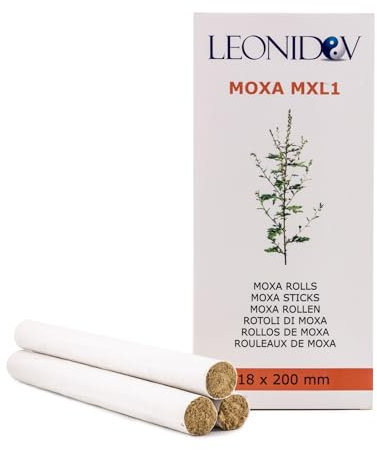 Leonidov® Moxa-Rollen aus hochreinem Beifuß für Moxibustion, 10 Stück – Effektive Therapie für Schmerzlinderung und Entspannung