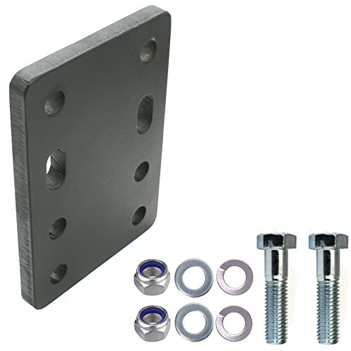 Universelle Adapterplatte zur Höhenverstellung 4x90 der Anhängerkupplung für 2-Loch 90mm AHK-Bock Flanschkugeln. (4x45 mm mit 2xM16 Schraubenset, für 2 Loch 90mm AHK-Bock)