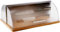Contenitore per il Pane - Portapane da Cucina con Coperchio Trasparente, in Acciao e Bambù - 39x14.5x28.5cm