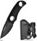 TONIFE Runer Feststehendes Neck Knife mit Scheide und Lanyard 4,7cm Full Tang-Klinge EDC Messer Neck Knife für Outdoor (Schwarz+Schwarz Titan)