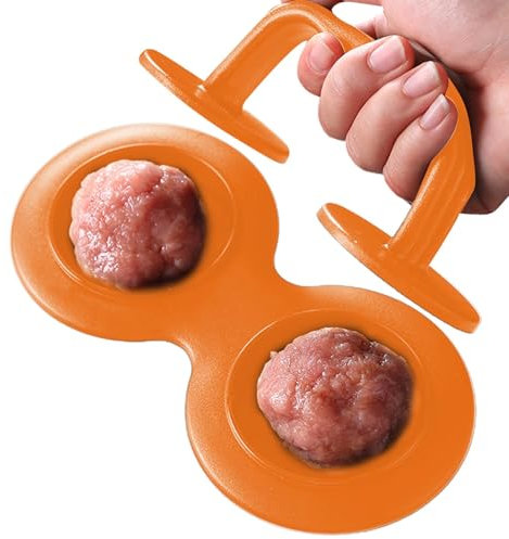 Burger Patty Maker - Handheld Meat Press Mold, Hamburger Press for BBQ & Baking | Easy Release Meat Patty Press Machine for Pork, Beef, and Veggie Burgers, Esential Kitchen Gadget for Stuffed Burgers