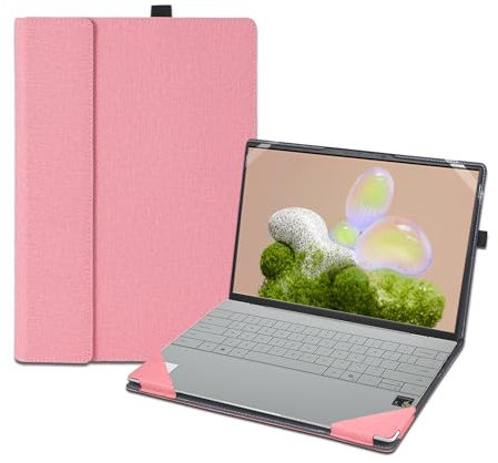 Laptop Case Cover for 13.4 inch Dell XPS 13 9350/9340 /9345/9315 & for XPS 13 Plus 9320 & for Lenovo ThinkPad Z13 Gen1 Gen2,Notebook PC Protective Sleeve Bag with Cooling Bracket (Pink)