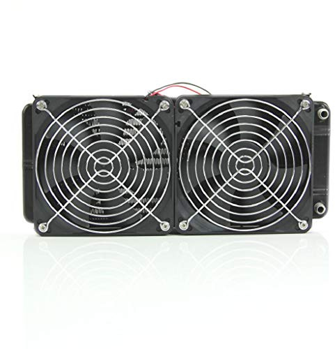 WOURRD Fan di alluminio 240mm del dispositivo di raffreddamento ad acqua del radiatore 2 del computer per il dissipatore di calore