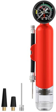 Zenlir Pompes portatives 20 PSI avec manomètre - Pompes à pneus manuelles - Gonfleur de ballon de volley-ball et basket-ball