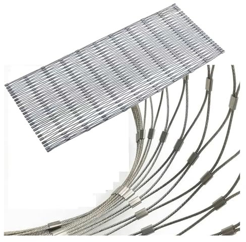 Rete metallica in acciaio inossidabile 304 10 cm griglia per recinzione, balaustra, zoo e giardino, 0,8 x 14 m