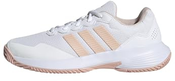 adidas Women's Gamecourt 2 W, White/Blush Pink/White, 8