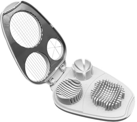 Cortador de huevos cocidos, herramienta de alambre de acero inoxidable, utensilios de cocina, 3 vías para alimentos blandos, herramienta de corte de queso y fresa con mango de ABS, simplemente