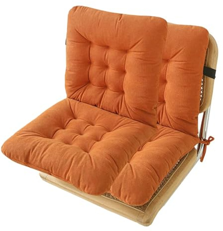 AOPEZIA Stolsdyna med ryggstöd sittdyna ryggdyna med band låg ryggdyna trädgårdsstolsdyna 40x80cm klädsel trädgårdsstolsdyna