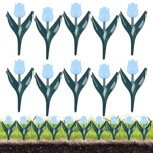 Hitburu Cercado para Parterres - 10 Piezas de Valla para Paisajismo - Decoración para Huerto Patio Jardín Trasero Granja y Horticultura