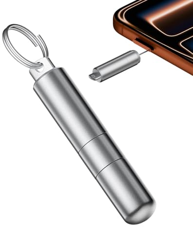 GjnjfdF SIM Card Ejection Tool - Phone Key Ring Tray Ejector Needle | Precision Cleaning Brush for Smartphone Charging Port Jack, Smartphone Tablet Electronics Travel