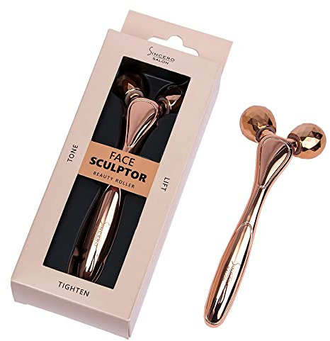 Sincero Salon 3D Face Roller, Massage Effet Liftant, Raffermit la Peau, Rouleau Anti-Âge et Anti-Ride, Outils de Massage pour le Visage