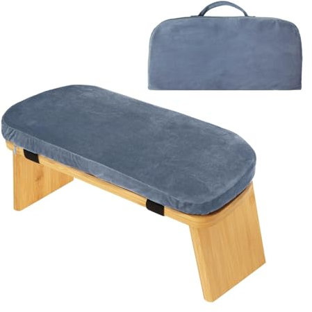 Perfeclan Meditationsbank, Kniehocker, Herren/Damen, Stuhl zum Knien oder Sitzen, stabil, für längeres Üben, Meditationshocker, Hellblau