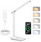 Carehabi Lampe de Bureau Puissante - 5 Modes de Couleurs et 5 Niveaux de Luminosité Réglables - Rotation sur 3 Axes - Protection des Yeux - Lampe de Lecture avec Port USB et Fonction Mémoire
