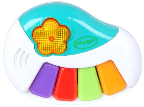 Playgro Little Melody Light Up Klavier, leuchtendes Klavier Little Melody – Musikspielzeug für Neugeborene mit Geräuschen, Melodien und Lichtern – sensorisches Spiel