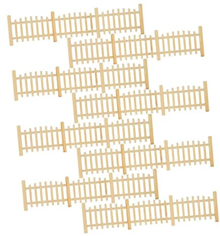 ibasenice 1 juego Barandilla De Madera Modelo Decorativo Borde De Jardín Valla De Estacas Cerca De Jardín Borde De Cerca En Miniatura Para Poste De a Para 8 piezas