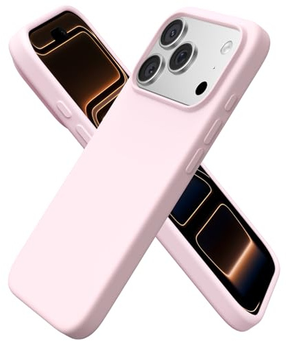 ORNARTO für iPhone 17 Pro Hülle Silikon 6,3 Zoll, dünne Handyhülle iPhone 17 Pro aus Flüssigsilikon, Kratzfeste und stoßfeste Schutzhülle iPhone 17Pro(2025) - Rosa