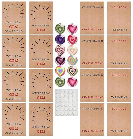 Valentineskort Valentinsdag Hjärtformade Stenpostkort | 12 Stycken Klasskamrater Grattiskort Till Barn Vänner Skola Kontor Födelsedagar